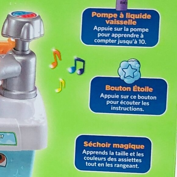 Leapfrog Scrub 'n Play Smart Sink (French Version) For 18 Months New in Box - Picture 11 of 16
